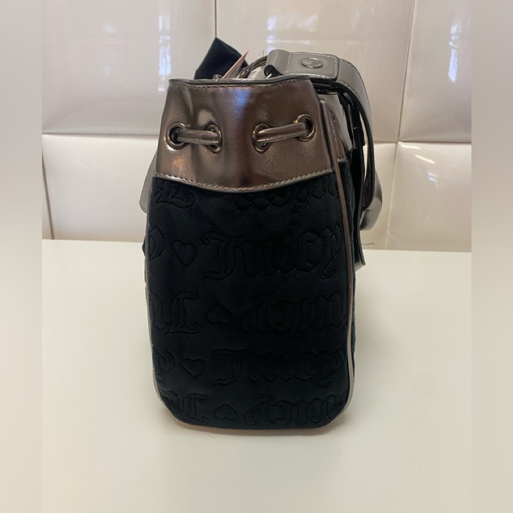 Juicy Couture Vintage Dreams Tote Bag NWT New Handbag Black Metallic Dreamer - Picture 9 of 10